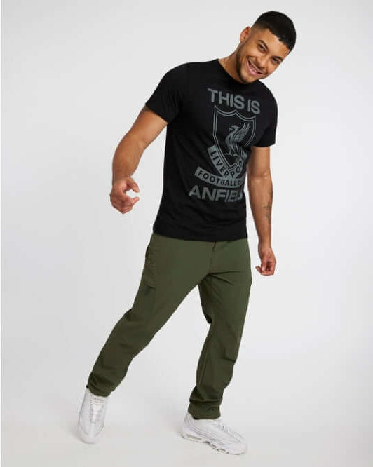 LFC Mens This Is Anfield Print Tee Black Official LFC Store