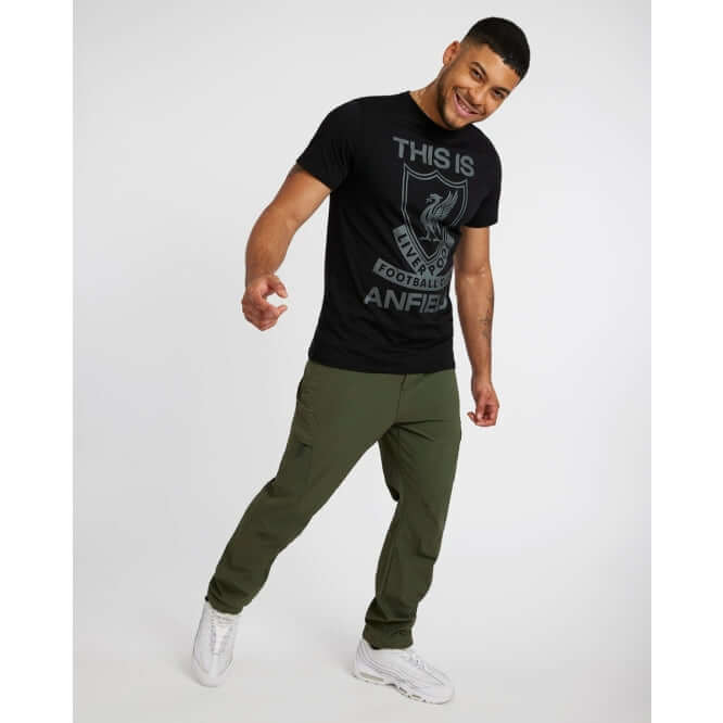 LFC Mens This Is Anfield Print Tee Black Official LFC Store
