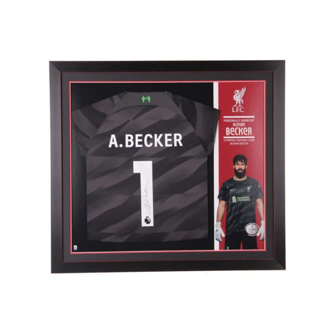 LFC Signed 23/24 Alisson Becker Framed Shirt Official LFC Store