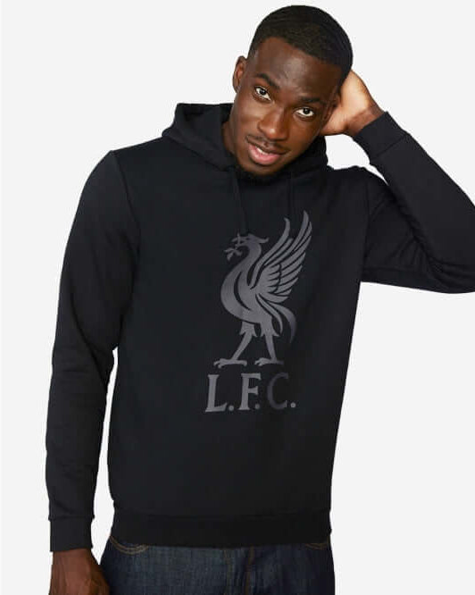 LFC Mens Liverbird Hoody Black Official LFC Store