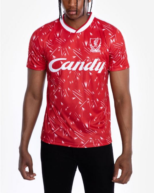 Liverpool FC Adults Retro Candy Home Shirt Official LFC Store