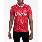 Liverpool FC Adults Retro Candy Home Shirt Official LFC Store