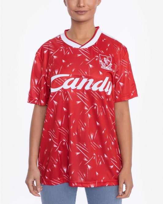 Liverpool FC Adults Retro Candy Home Shirt Official LFC Store