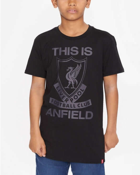 LFC Junior This Is Anfield Black Tee Official LFC Store