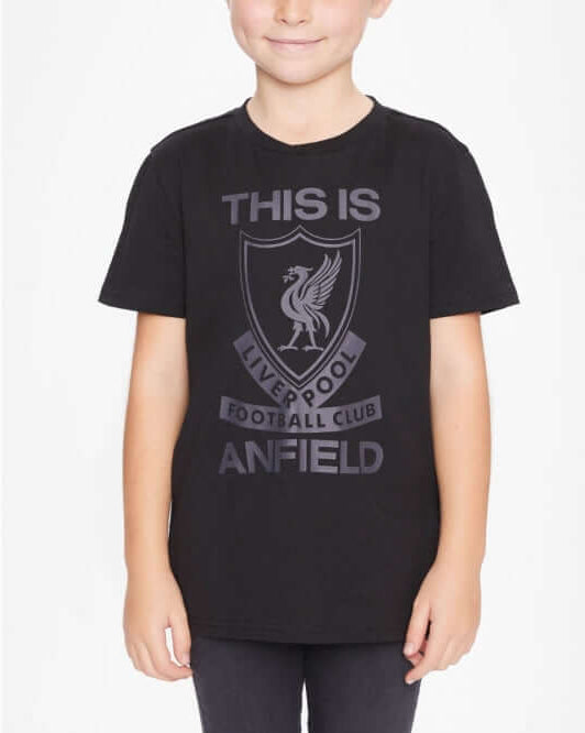 LFC Junior This Is Anfield Black Tee Official LFC Store