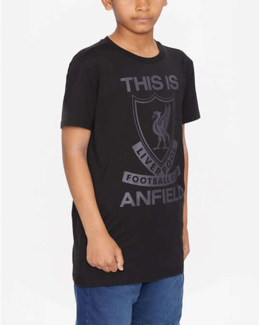 LFC Junior This Is Anfield Black Tee Official LFC Store