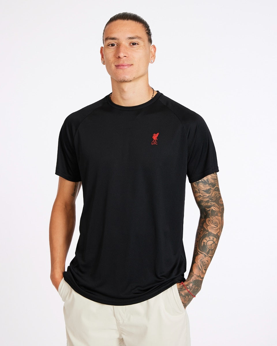 Liverpool FC Mens Black Liverbird Emblem Tee Official LFC Store