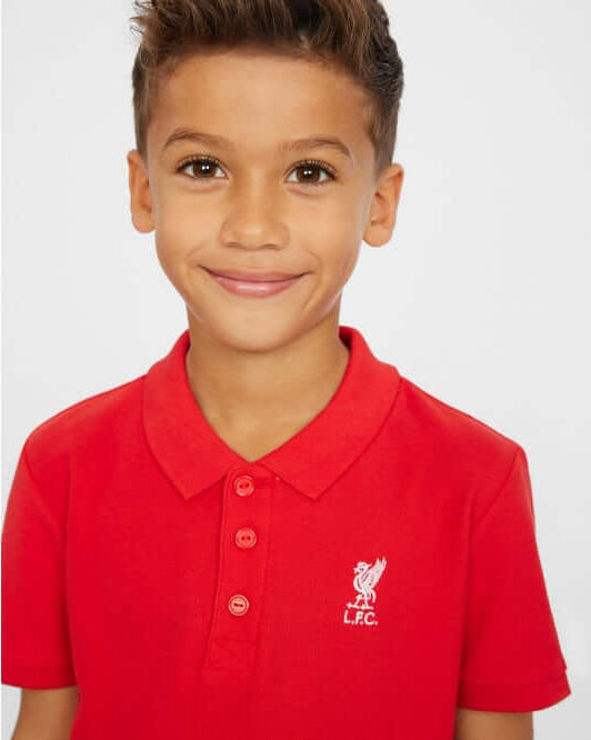 LFC Junior Short Sleeve Red Polo Official LFC Store