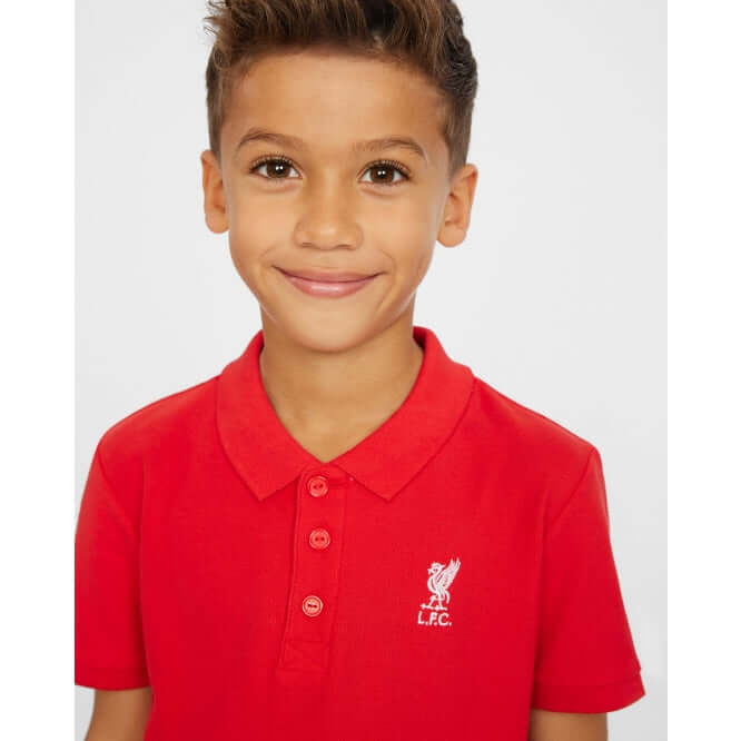 LFC Junior Short Sleeve Red Polo Official LFC Store