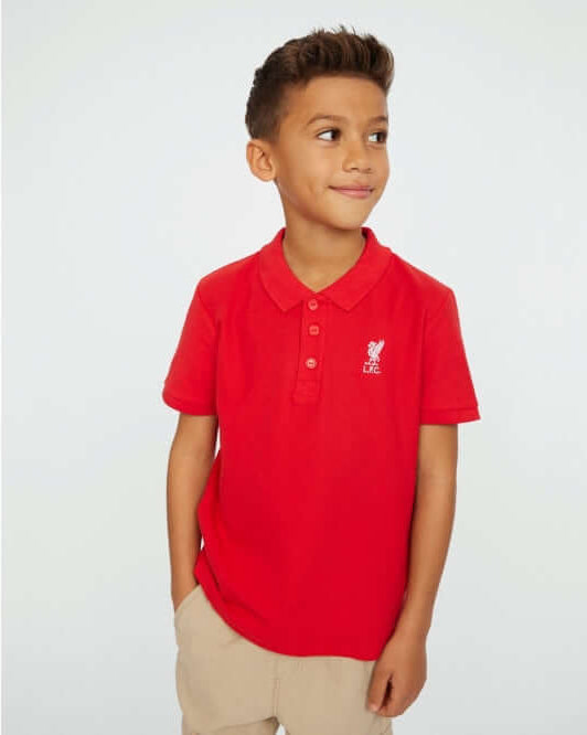 LFC Junior Short Sleeve Red Polo Official LFC Store