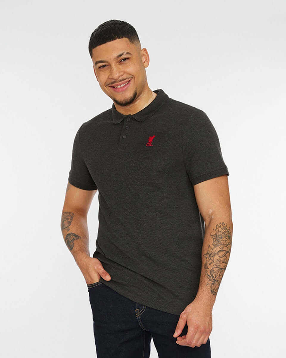 LFC Mens Conninsby Polo Charcoal Official LFC Store