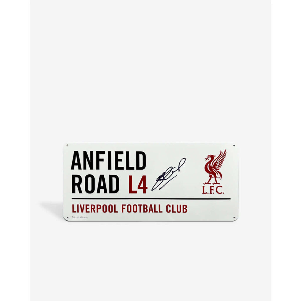 LFC Steven Gerrard Signed Anfield Road Sign Official LFC Store