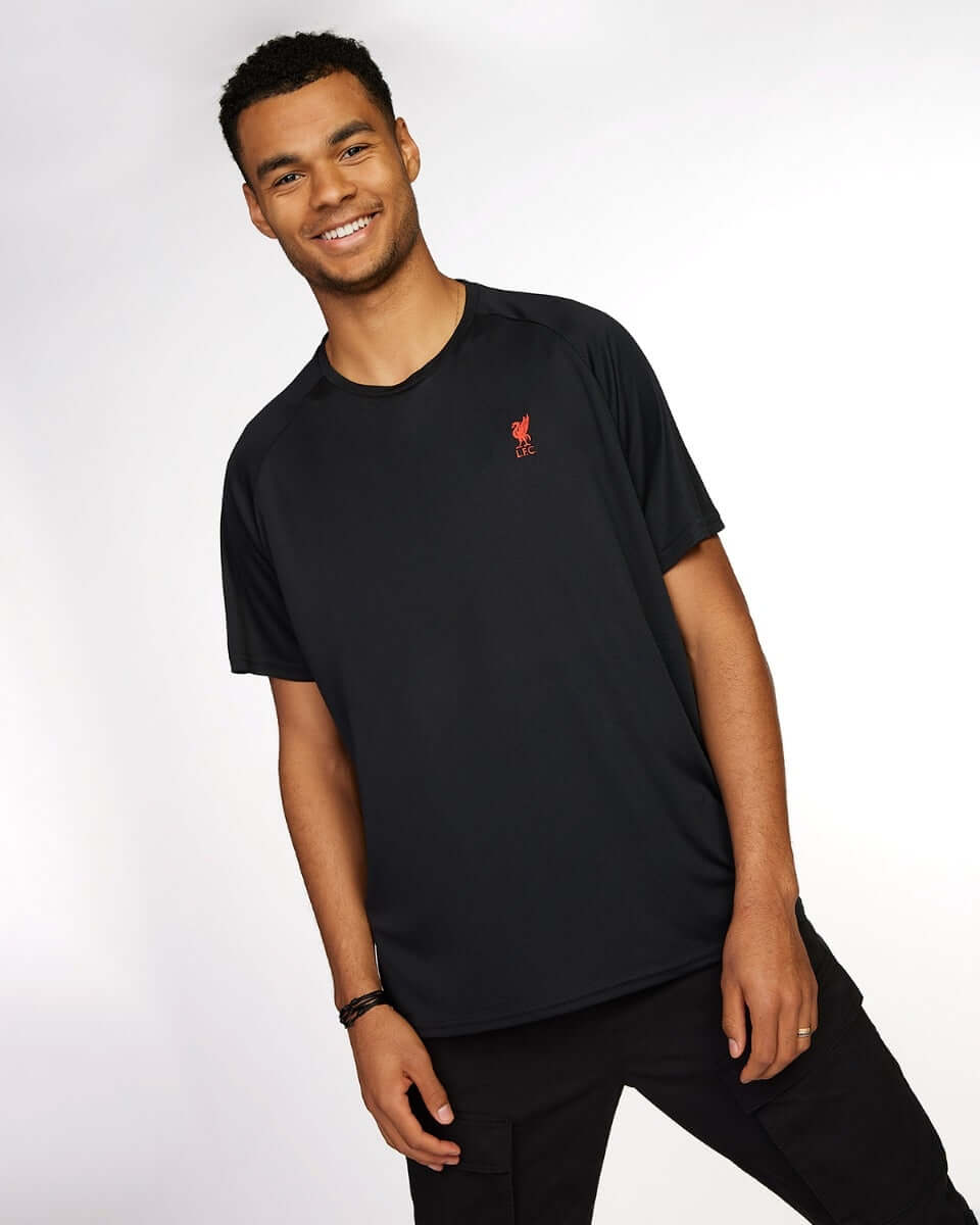 LFC Mens Raglan Tee Black Official LFC Store