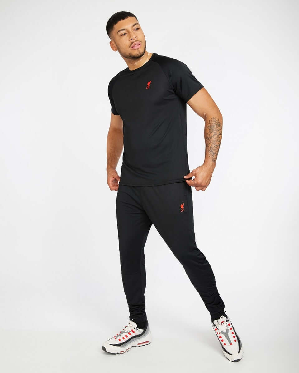 LFC Mens Raglan Tee Black Official LFC Store