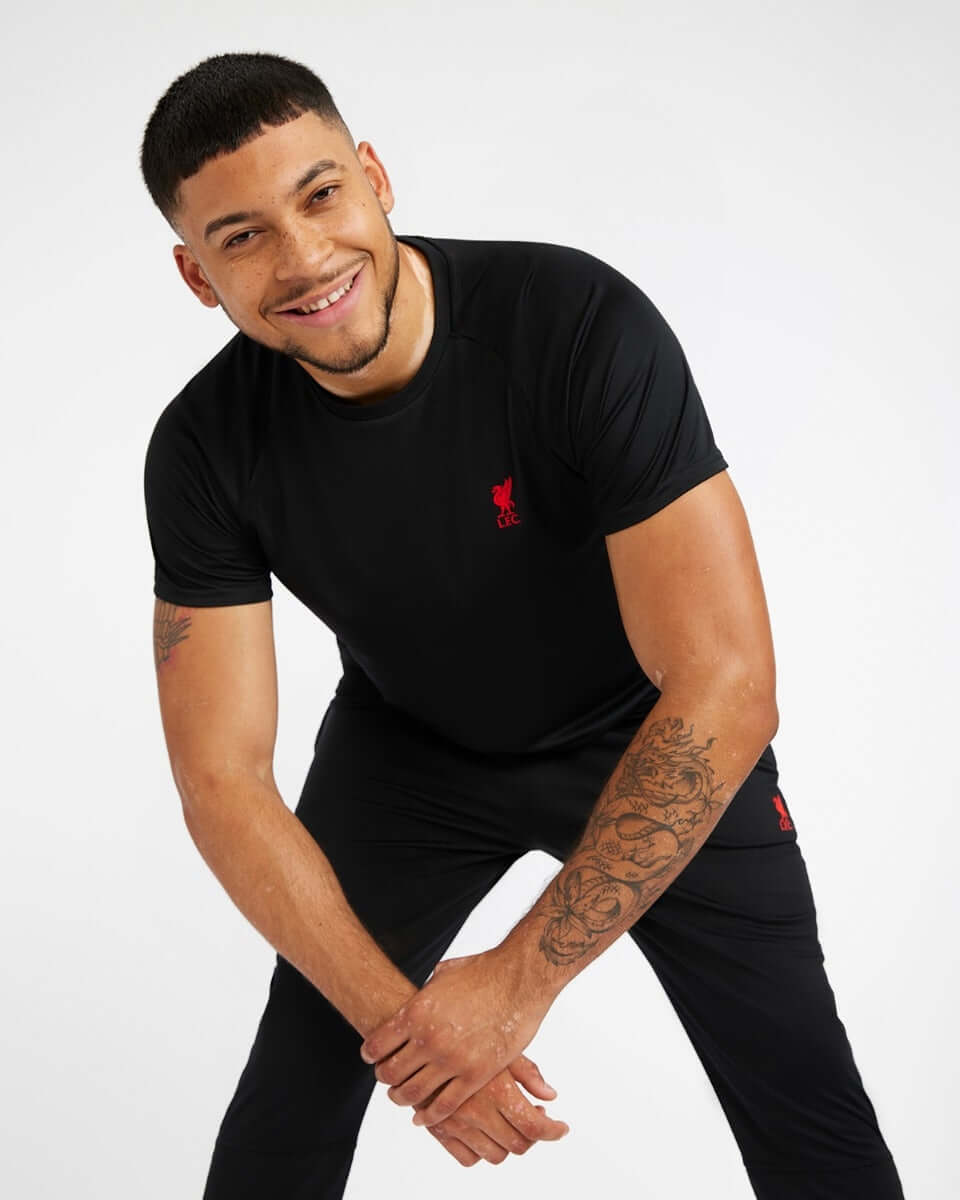 LFC Mens Raglan Tee Black Official LFC Store