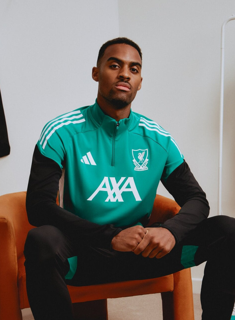 LFC XL 黒シャツ 背面緑アクセント LFC adidas 25-26 Icons Sweatshirt Black & Green