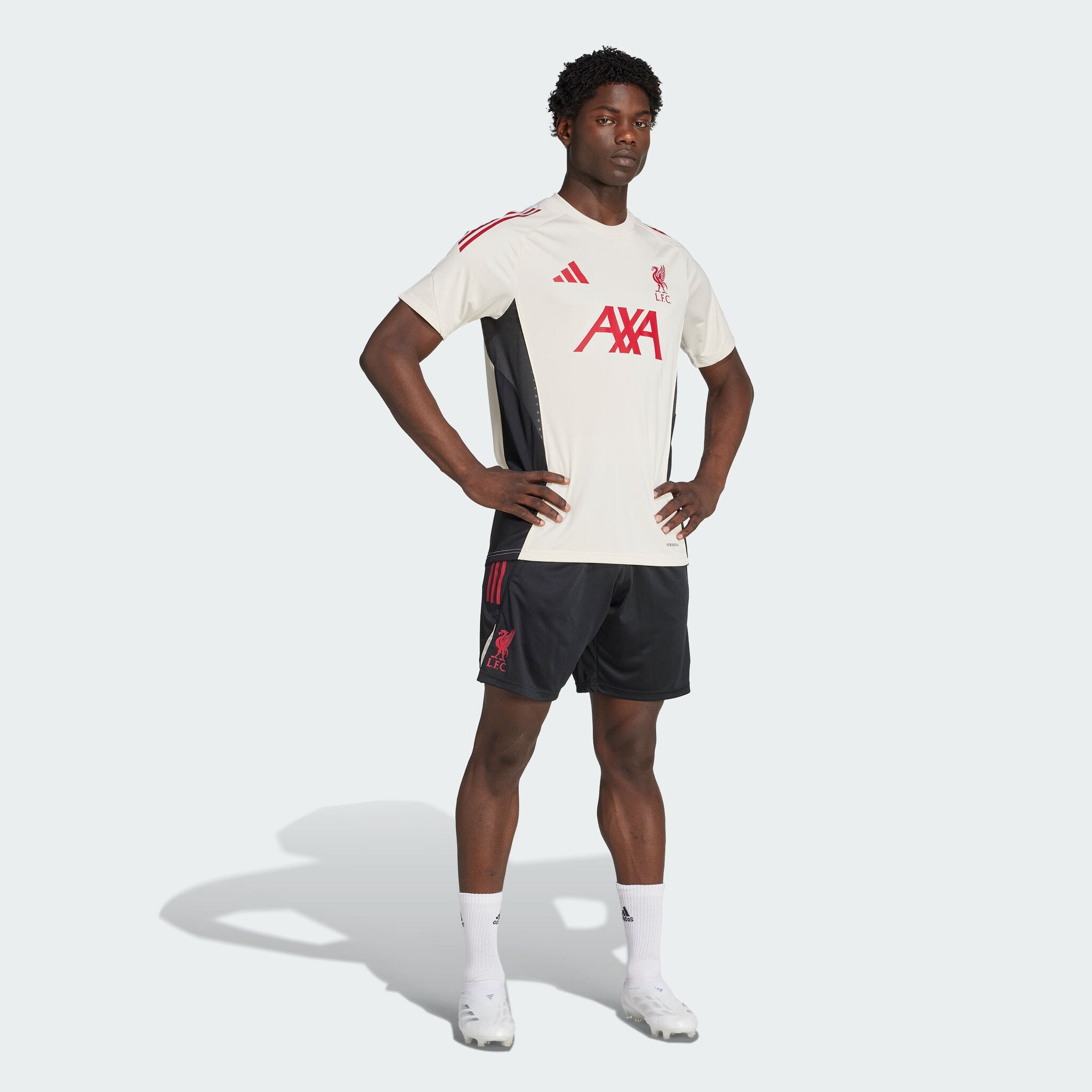 LFC adidas Mens 25/26 Domestic Short Sleeve Top White