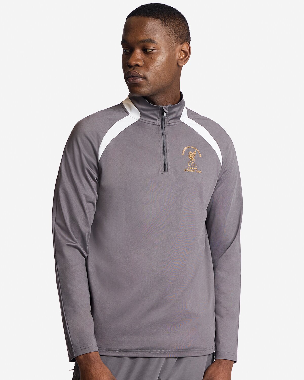 LFC Mens Istanbul 2005 1/4 Zip Top Grey | Liverpool FC Store