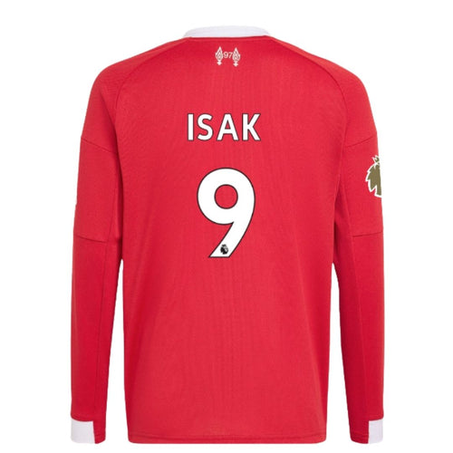 LFC adidas Mens 25/26 Home Long Sleeve Jersey - ISAK- 9 - Premier League