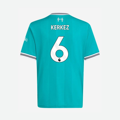 LFC adidas Youth 25/26 Third Jersey - KERKEZ- 6 - Premier League