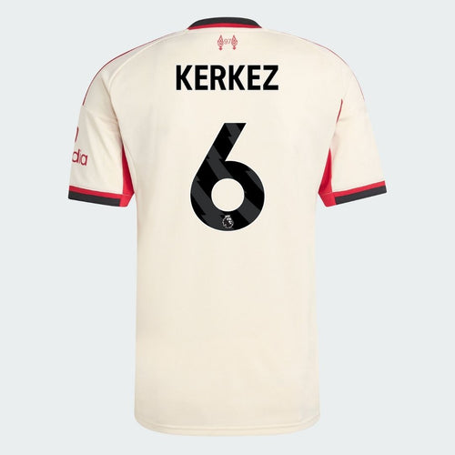 LFC adidas Youth 25/26 Away Jersey - KERKEZ- 6 - Premier League