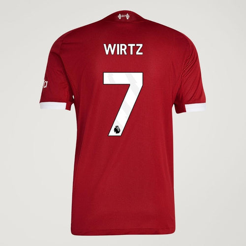 LFC adidas Mens 25/26 Home Jersey - Wirtz 7 - Premier League