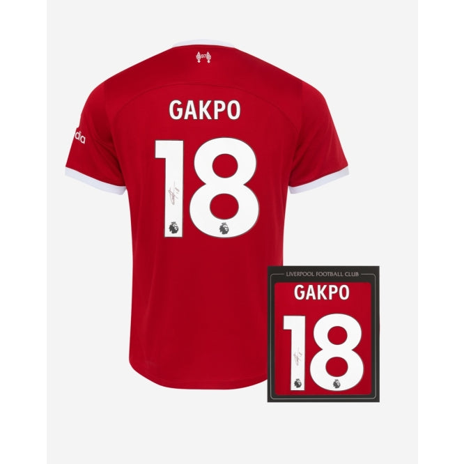LFC Signed 23/24 Gakpo Boxed Shirt Official LFC Store