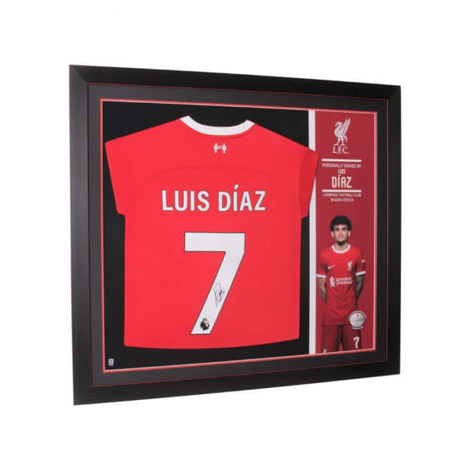 LFC Signed 23/24 Luis Díaz Framed Shirt Official LFC Store