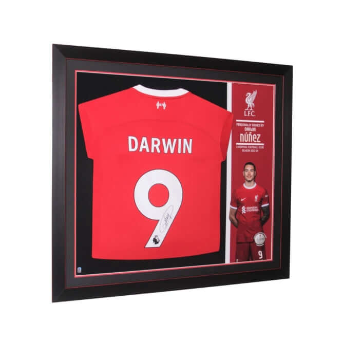 LFC Signed 23/24 Darwin Núñez Framed Shirt Official LFC Store