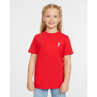 تي شيرت LFC Liverbird Junior مطرز باللون الأحمر