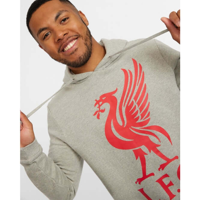 LFC Liverbird Grey Hoody Official LFC Store