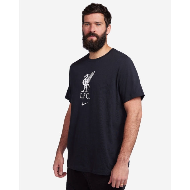LFC Nike Mens 23/24 Crest Black Tee Official LFC Store