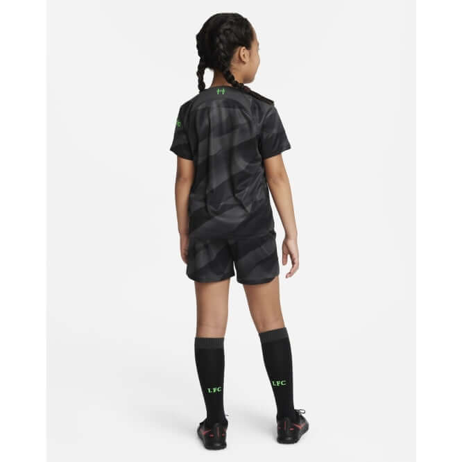LFC Nike Little Kids 23/24 Black Goalkeeper Kit Official LFC Store