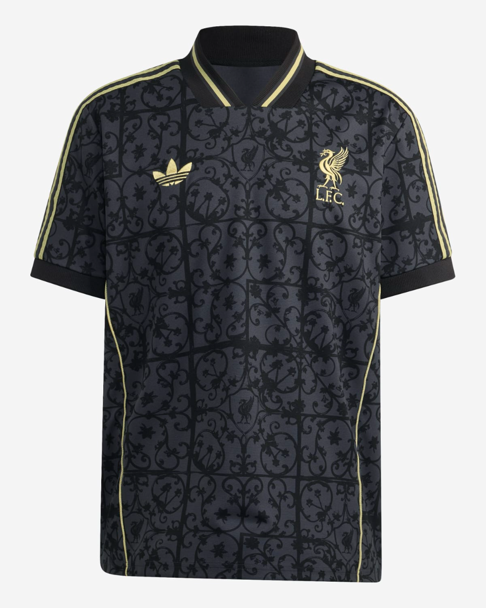 Lfc Merch LFC adidas Mens 25/26 LFSTLR Tee Black & Gold | Official Liverpool FC ...