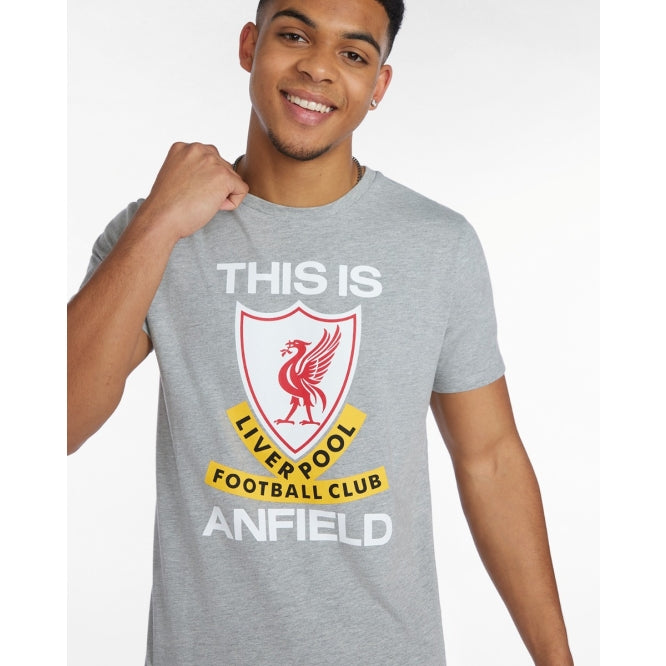 LFC Mens This Is Anfield Graphic Tee Grey Official LFC Store