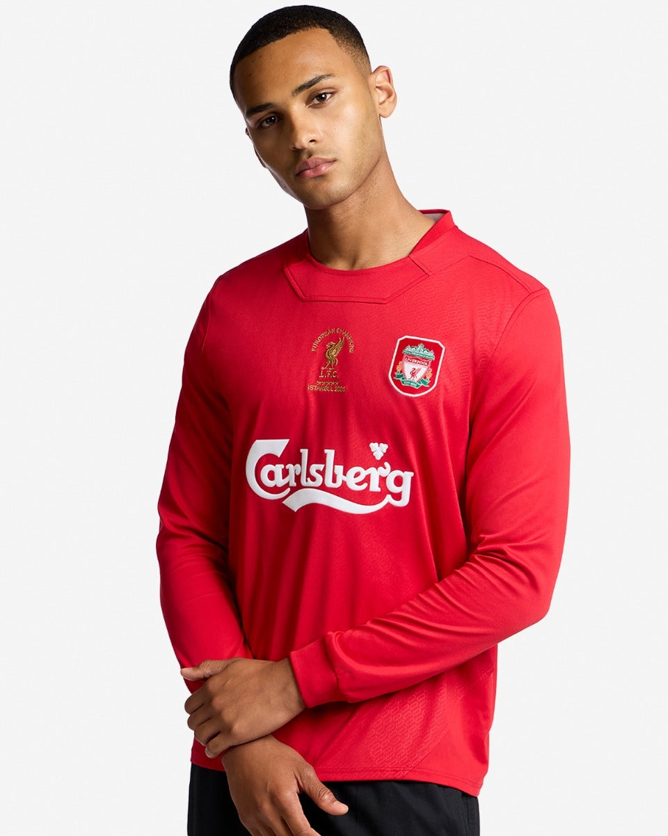 リバプール公式◎LFC Mens Retro 2005 レトロユニフォーム LFC Mens Retro 2005 Istanbul Long Sleeve Shirt | Liverpool FC Store