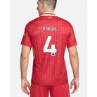 Virgil Number 4 Liverpool Nike home stadium jersey 24/25