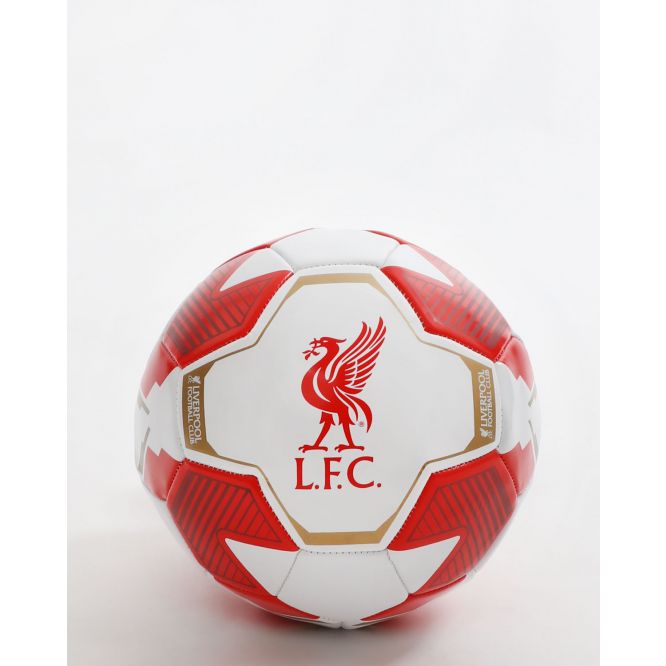 Liverpool FC Red & White Size 5 Ball Official LFC Store