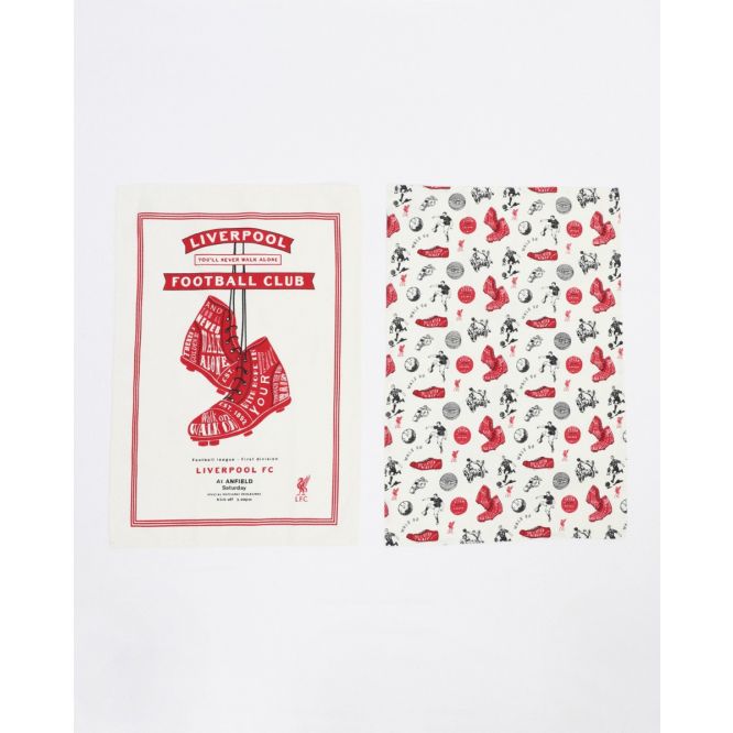 Liverpool FC Tea Towel 2 Pack Official LFC Store