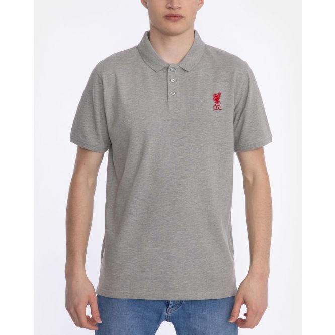 Liverpool FC Mens Grey Marl Conninsby Polo Official LFC Store