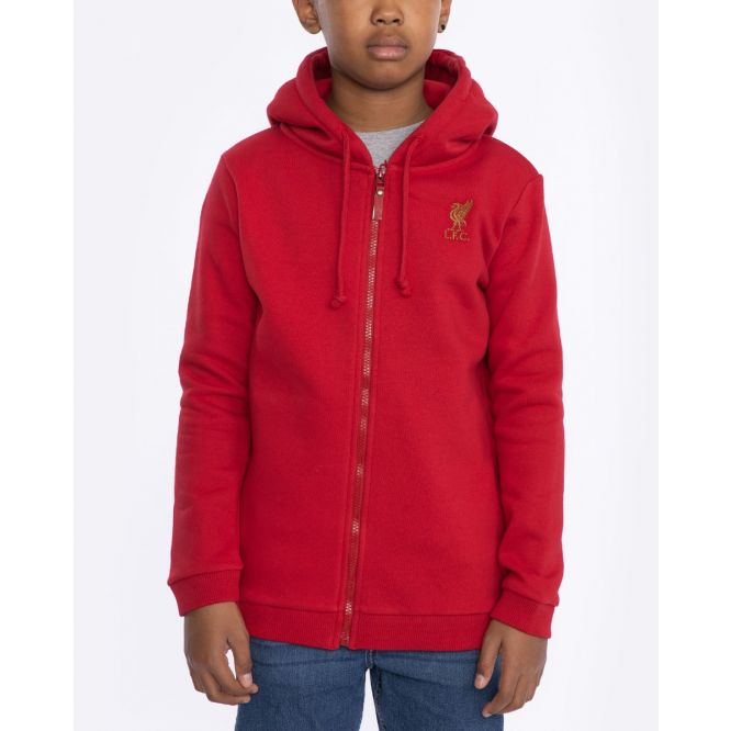 Liverpool FC Junior Red Zip Through Hoody Official LFC Store