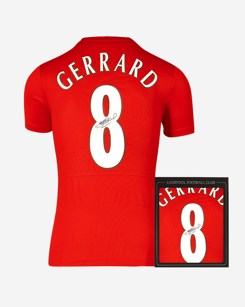 LFC Steven Gerrard Back Signed 2005 Istanbul Boxed Shirt Official LFC Store