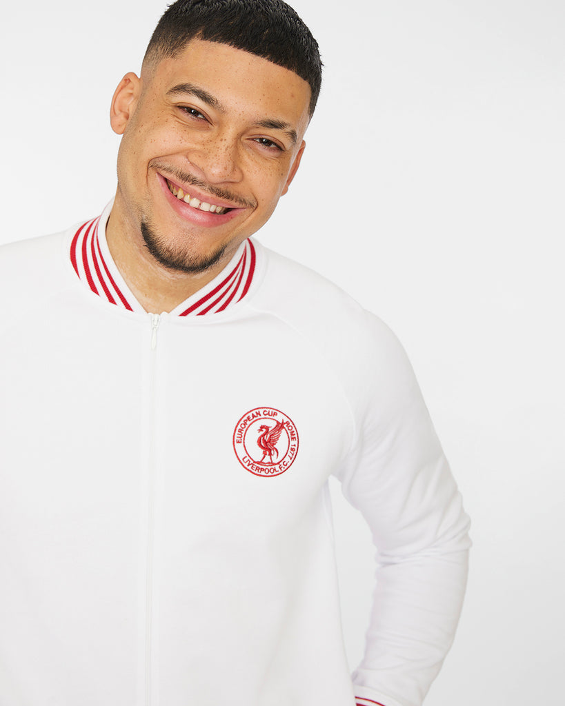 LFC Mens Rome 77 Walkout Jacket White Official LFC Store