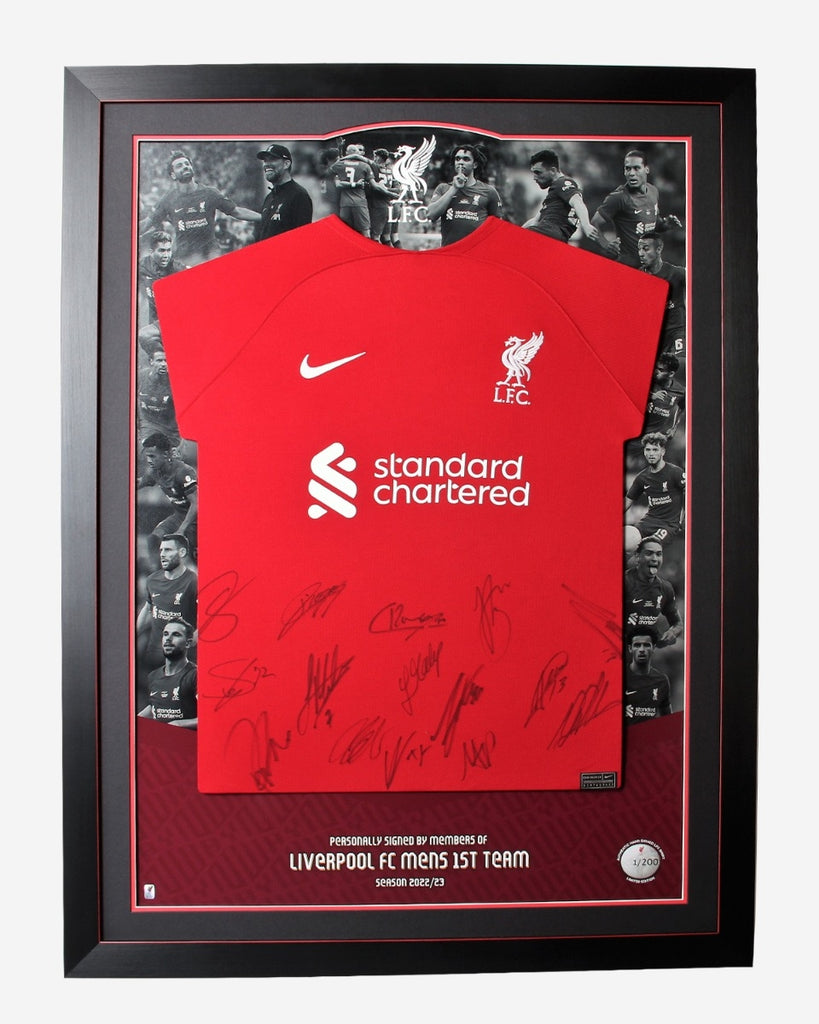 LFC Signed 22-23 Squad Framed Shirt Official LFC Store