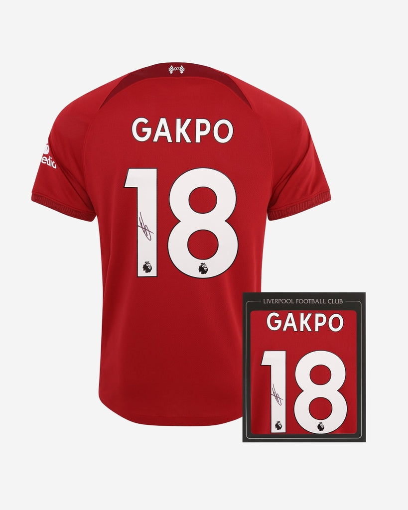 LFC Signed 22-23 Gakpo Boxed Shirt - LFC RETAIL UAE