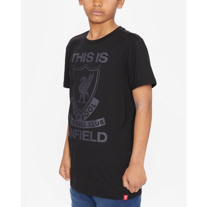 LFC Junior This Is Anfield Black Tee Official LFC Store