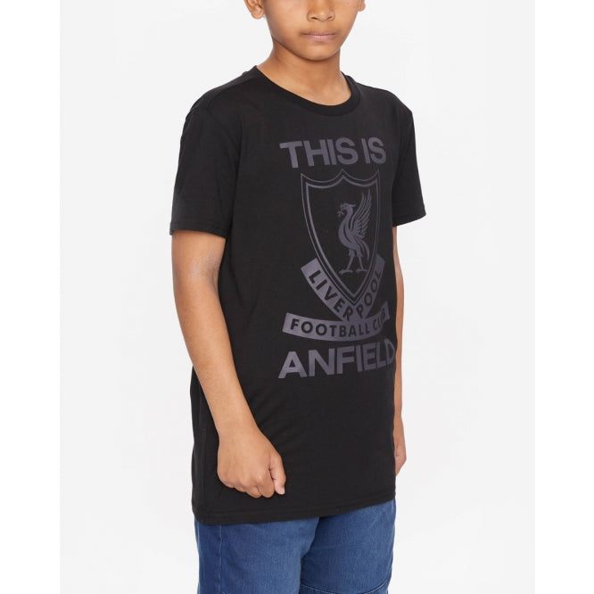 LFC Junior This Is Anfield Black Tee Official LFC Store