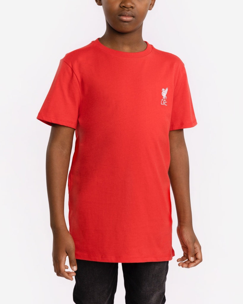 LFC Liverbird Junior Embroidered Tee Red Official LFC Store