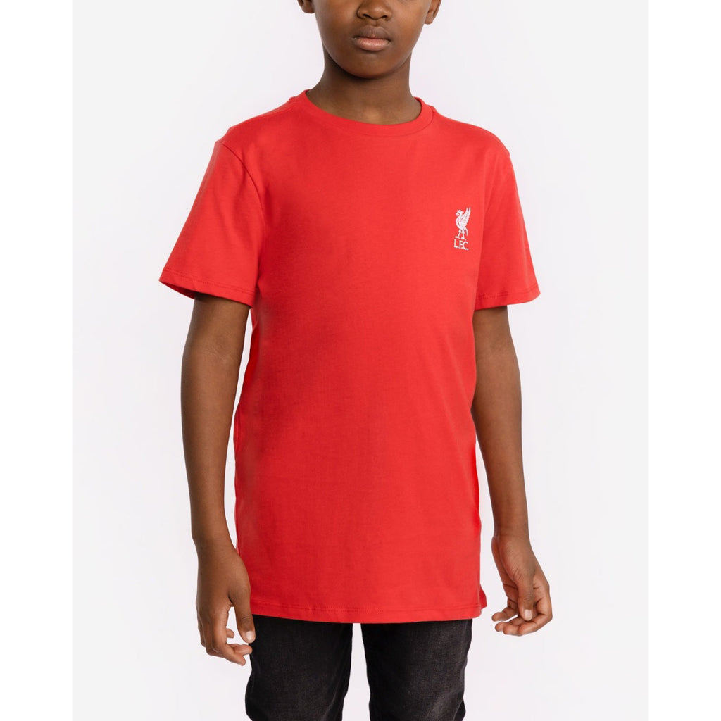 LFC Liverbird Junior Embroidered Tee Red Official LFC Store
