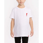 LFC Liverbird Junior Embroidered White Tee Official LFC Store